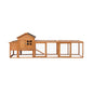 Large 122-Inch Chicken Coop With Run, Nest Box & Removable Tray For 4-6 Hens (SAK19542)