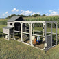 Large 137-Inch Wooden Chicken Coop With Run And 6 Nesting Boxes [10-15 Chickens] (SAK96430)