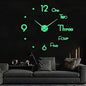 Large 3D Frameless Wall Clock Stickers
