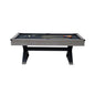 Large 84-Inch Rustic Gray Pool Table With Cues, Balls And X-Legs (SAK54361)