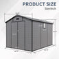Alora Large Plastic Lockable Resin Outdoor Storage Shed With Window And Floor (SAK25870)
