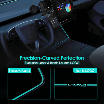 Laser-Carved Ambient Light for Model Y Juniper Wireless Charging Port | TESERY
