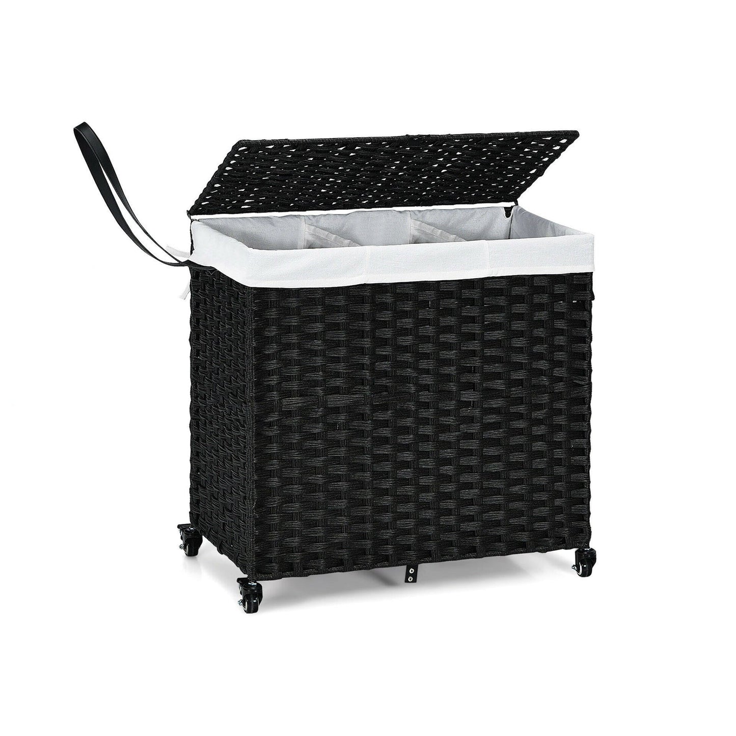 Laundry Hamper with Wheels and Lid