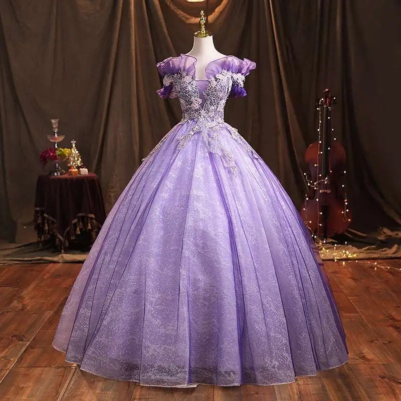 Lavender Beaded Bel Canto Solo Performance Costume