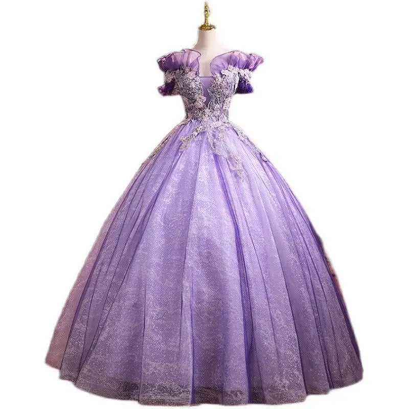 Lavender Beaded Bel Canto Solo Performance Costume