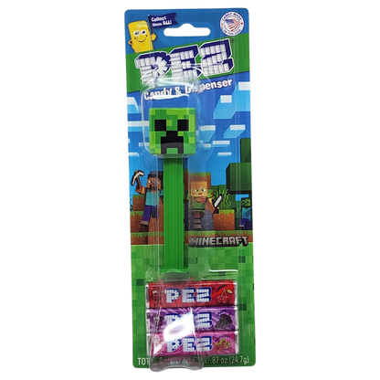 Minecraft PEZ Collection with 3 Candy rolls - Creeper