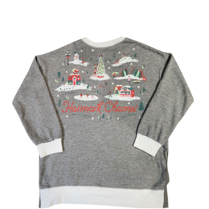 Comfy Cozy Oversized Hallmark Channel Sweatshirt -