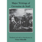 Major Writings of Germaine de Staël - Paperback