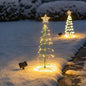 LED Christmas Tree Outdoor Solar Ground Plug Lights
