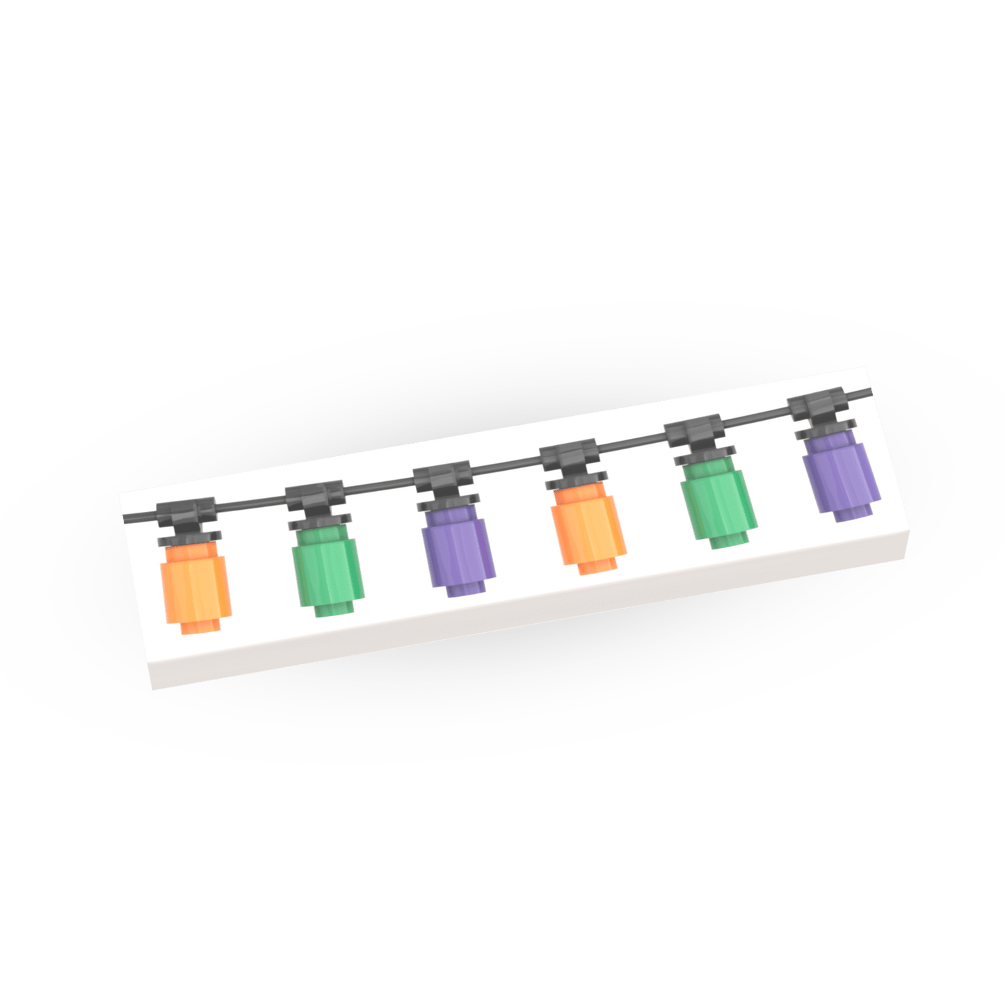 Halloween String Lights 'White'  - Seasonal Decor - Custom Printed - Made Using LEGO® Parts