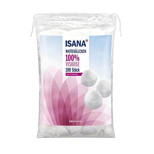 Isana Cotton Pads for Gentle Makeup Removal & Skincare - 100 Count, Soft & Effective Beauty Care