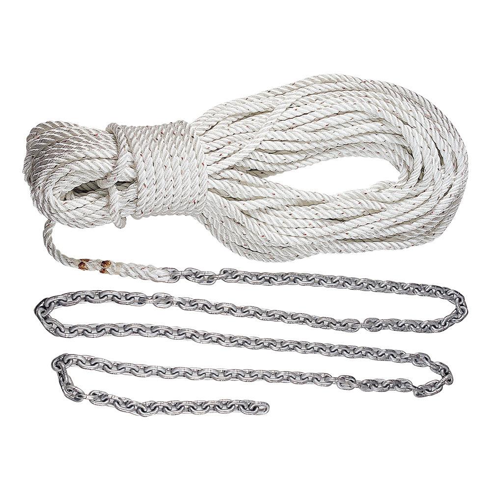 Lewmar Premium Anchor Rode 215'-15' of 1/4" Chain  200' of 1/2" Rope w/Shackle