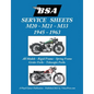 BSA M20, M21 and M33 'Service Sheets' 1945-1963 for All Rigid, Spring Frame, Girder and Telescopic Fork Models - Paperback