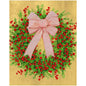 Greenery And Berry Wreath With Bow Boxed Christmas Cards