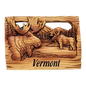 Wood-look Layered Magnet - Vermont Moose