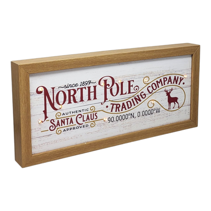 North Pole Trading Company Lighted Sign