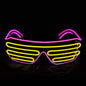 Light Up Shutter Neon Rave Flashing LED Sunglasses