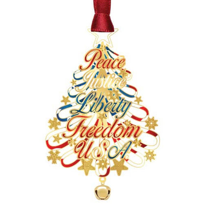 Patriotic Word Tree Ornament