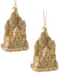 Glass Sand Castle Ornament