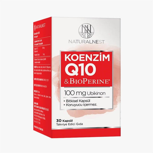 NaturalNest Coenzyme Q10 100mg Capsules - Antioxidant Support for Heart Health & Energy Production