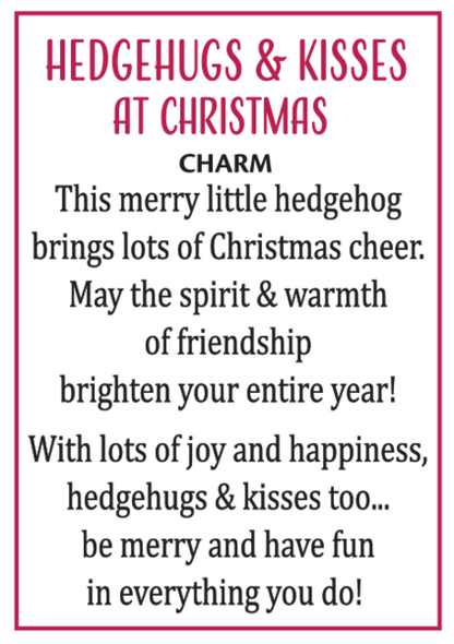 Holiday Hedgehog Charm With Present