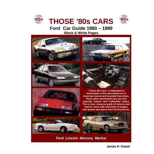 Those 80s Cars - Ford (Black & White) - Paperback