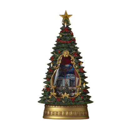 Lighted Tree Spinning Waterglobe -
