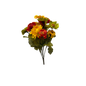 11 inch Faux Mini Straw Dasies - Red Yellow Green Flowers