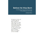 Before He Was Born - Hardcover