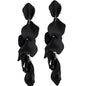 Long Acrylic Rose Petal Earrings