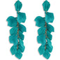 Long Acrylic Rose Petal Earrings