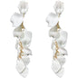 Long Acrylic Rose Petal Earrings