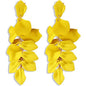 Long Acrylic Rose Petal Earrings