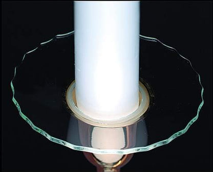 Single Glass Bobeche - Clear Cut Rim