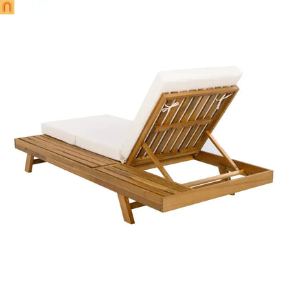 Chaise Lounge Acacia Wood Teak 79" 4-Position