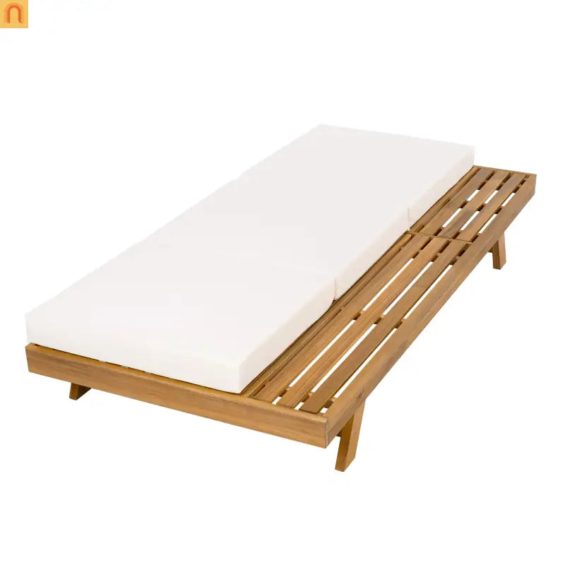 Chaise Lounge Acacia Wood Teak 79" 4-Position