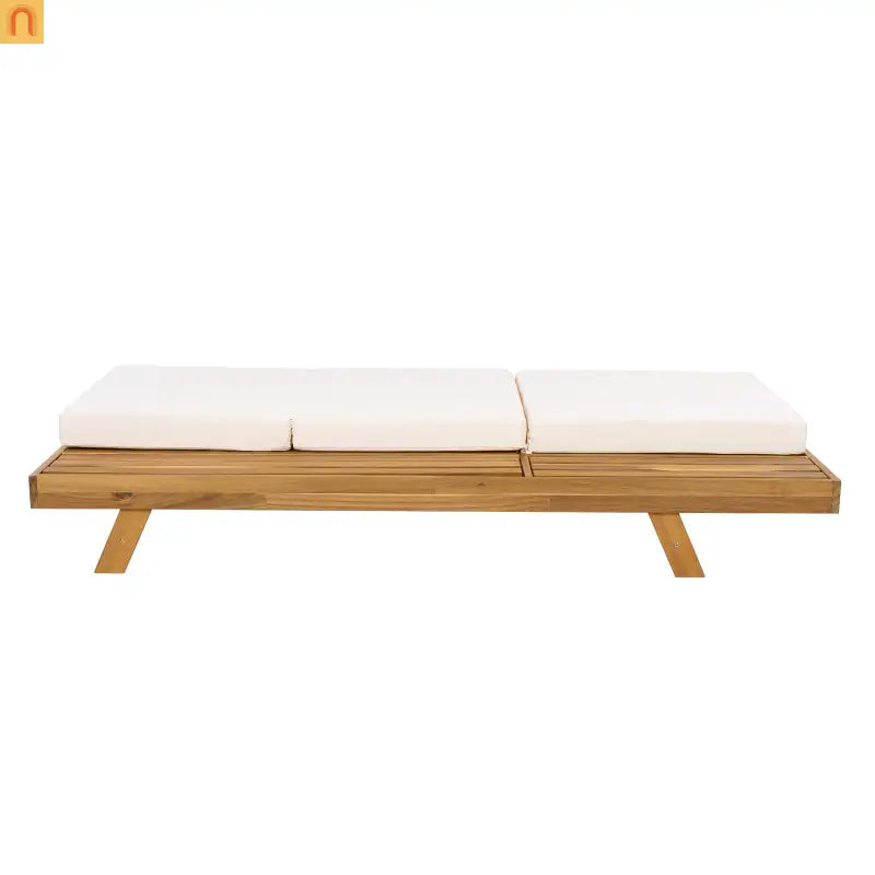 Chaise Lounge Acacia Wood Teak 79" 4-Position