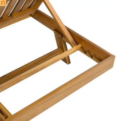 Chaise Lounge Acacia Wood Teak 79" 4-Position