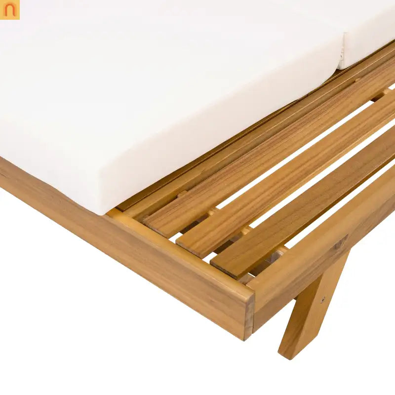 Chaise Lounge Acacia Wood Teak 79" 4-Position