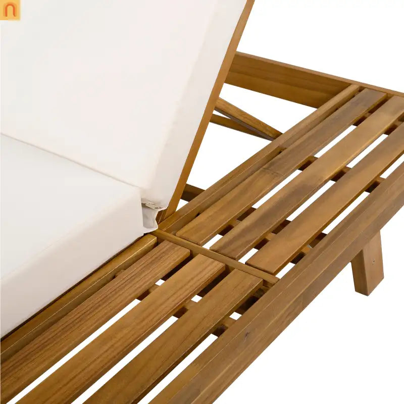 Chaise Lounge Acacia Wood Teak 79" 4-Position