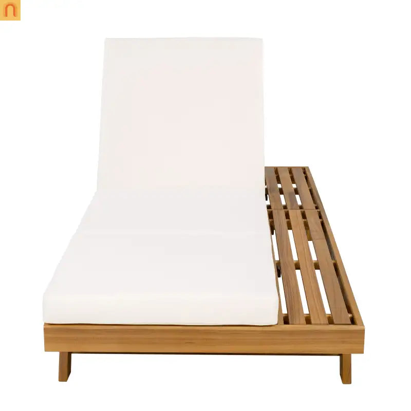 Chaise Lounge Acacia Wood Teak 79" 4-Position