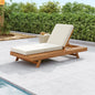 Chaise Lounge Acacia Wood Teak 79" 4-Position