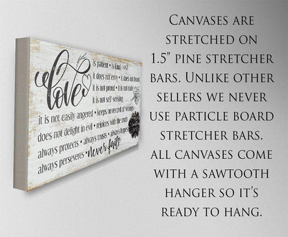 Love Is Patient - Canvas