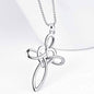 Lovely Sterling Silver Cross Pendant Necklace