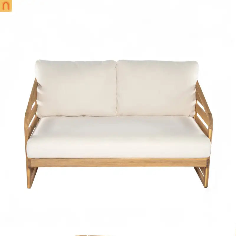 Outdoor Loveseat Set Acacia Wood Coffee Table
