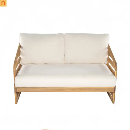 Outdoor Loveseat Set Acacia Wood Coffee Table