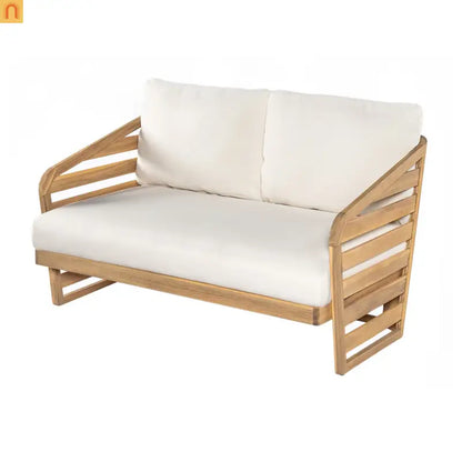 Outdoor Loveseat Set Acacia Wood Coffee Table