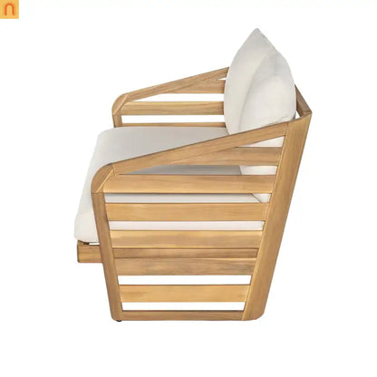 Outdoor Loveseat Set Acacia Wood Coffee Table