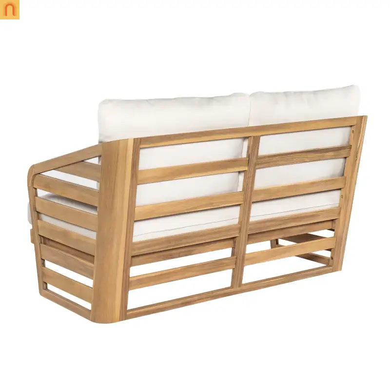 Outdoor Loveseat Set Acacia Wood Coffee Table