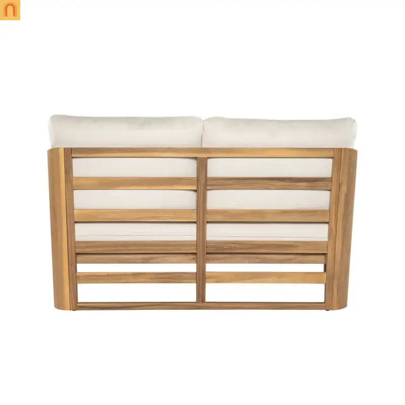 Outdoor Loveseat Set Acacia Wood Coffee Table